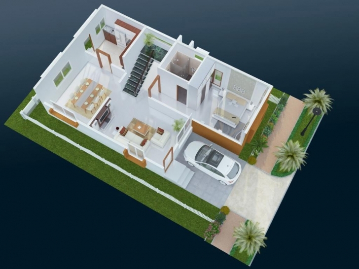 Outstanding 50 Three Oe3 Bedroom Apartmenthouse Plans 10 Fresh 20 X 3D House 20 * 50 House Plan 3D Pic