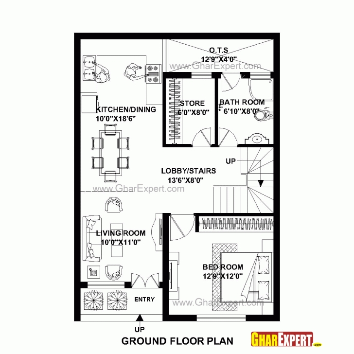 Outstanding Apartments : House Plan For Feet By Plot Size Square Yards Sq Ft Gharexpert House Plan Clear Draw Picture