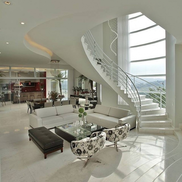 Outstanding Beautiful Elegant Two Story House With Black And White Interior Beautiful Two Story House Inside Picture