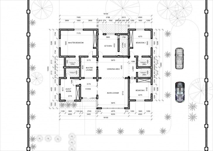 Outstanding Bedroom Bungalow Something Architecture - House Plans | #7180 Four Bedroom Bungalow Design Image