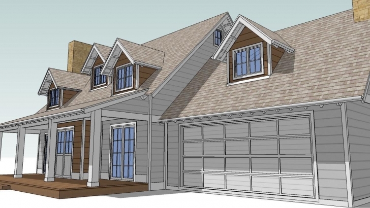 Outstanding Design An Attic Roof Home With Dormers Using Sketchup. Part 2. The Roof Dormer Designs Image