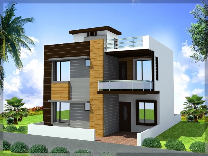 Outstanding Duplex House Plans 30×45 | Ghar Planner Front Elevation 30*30 Photo