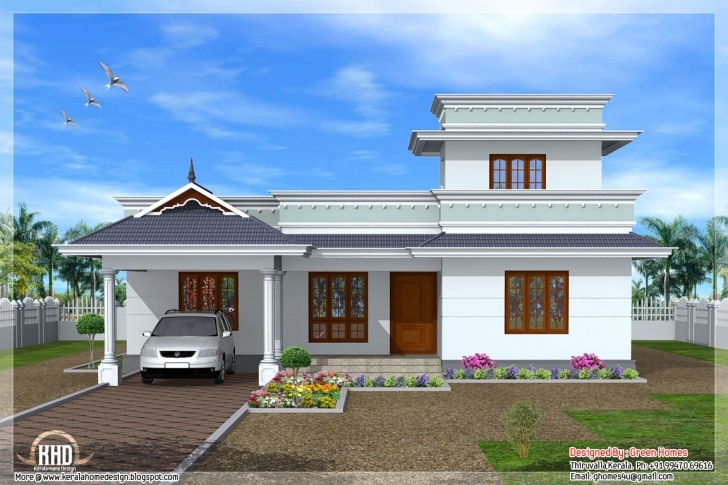 Outstanding Feet Kerala Model One Floor House Design Idea - Building Plans Kerala House Elevation Models Image