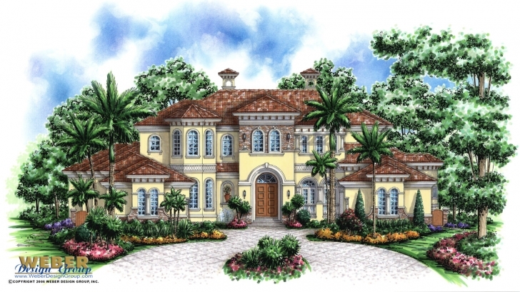Outstanding Mediterranean House Plan: Luxury Tuscan Mediterranean Floor Plan Luxury Tuscan House Plans Image