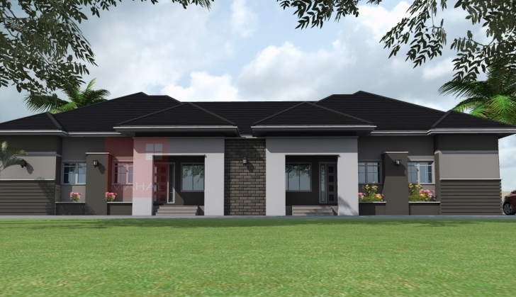 Outstanding Nigerian Residential Architecture Bedroom Semi Detached Bungalow Semi Detached Bungalow Plans Photo