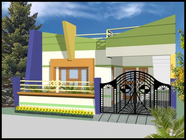 Outstanding Single Floor House Modern Gallery Also Front View Designs Pictures Home Front Slab Design Image