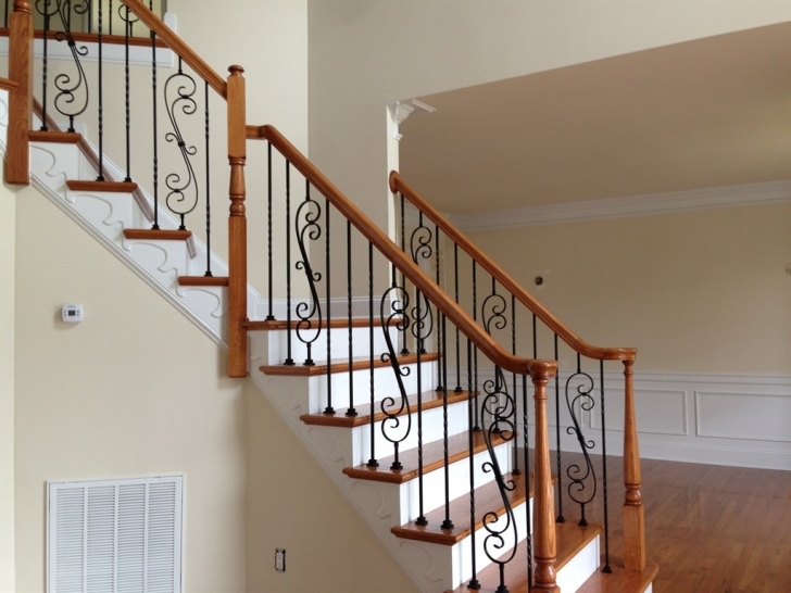 Outstanding Wrought Iron Stair Railing Ideas — New Home Design : Elegance And Siri Iron Railing Picture