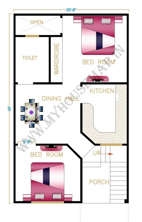 Picture of Appealing 2 Home Naksa House Plan For 23 Feet By 45 Plot Plot Size 23× 45 House Map Picture