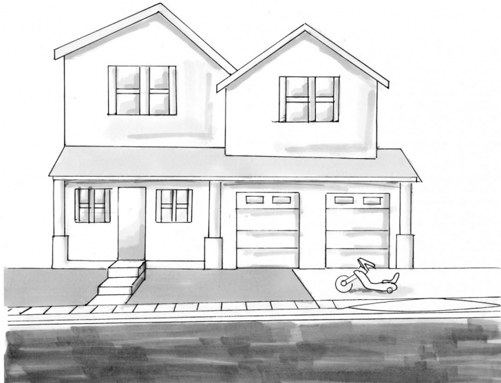 Picture of Dream House Drawing Picture Simple Sketch Architecture Of My How To How To Draw A Beautiful House Step By Step Pic