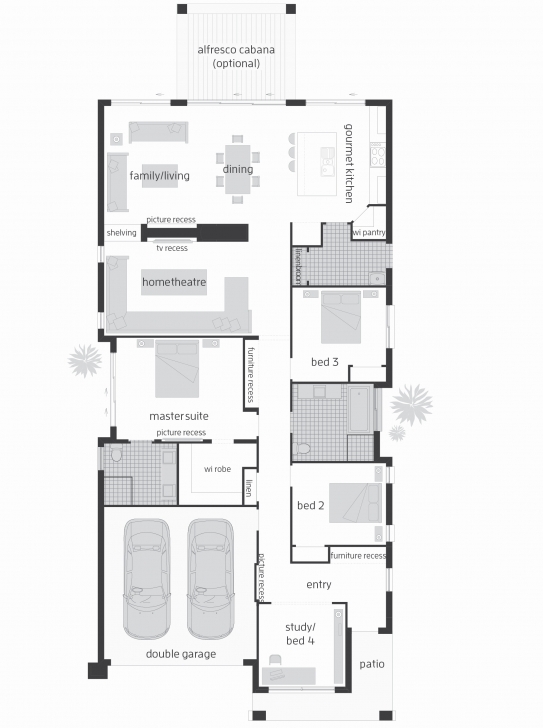 Picture of Elegant Gallery Single Story House Plans For Narrow Blocks - Home Double Storey House Plans For Narrow Blocks Pic