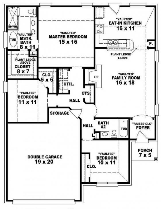 Picture of One Story Bedroom House Plans Cabin Inspirations Single Floor 3 3 Bedroom House Floor Plans Single Story Photo