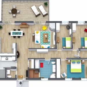 3 Bedroom Flat Plan Design