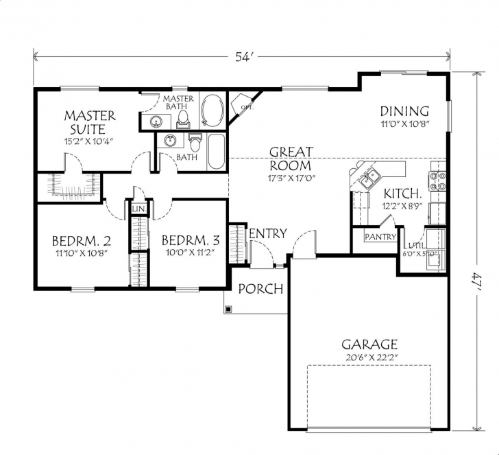 Popular Bedroom House Plans One Story Vibrant Idea Tiny Houseplans ~ Copacnevada Simple One Story 3 Bedroom House Plans Pic