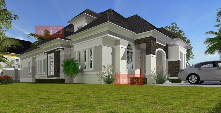 Popular Contemporary Nigerian Residential Architecture 3 Bedroom Bungalow With Pent House In Nigeria Image