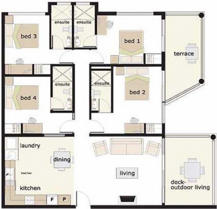 Popular House Plan 4 Bedroom House Designs 4 Bedroom Bungalow House Plans In 4 Bedroom Bungalow House Floor Plans In Nigeria Image