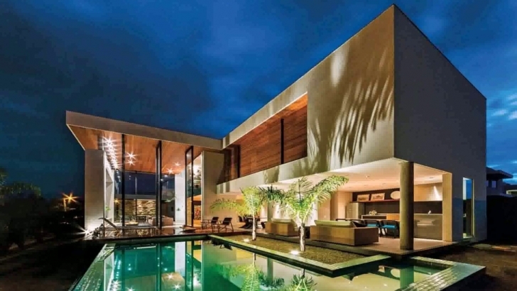 Popular L Shaped House Plans With Courtyard Pool - Youtube Modern L Shaped House Picture
