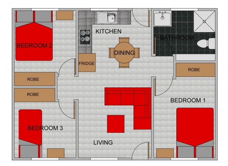 Remarkable 3 Bedroom Flat (Photos And Video) | Wylielauderhouse Three Bedroom Flat Design Photo