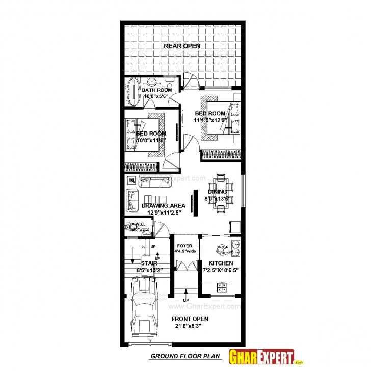 Remarkable House Plan For 23 Feet By 60 Feet Plot (Plot Size 153 Square Yards 24/60 Ghar Images Picture