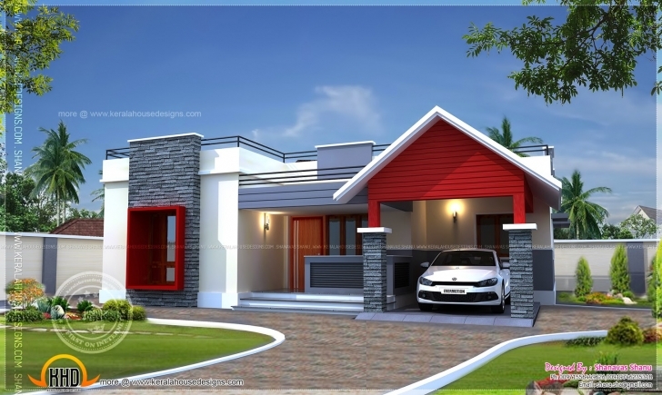 Remarkable Single Floor Home Plan Square Feet Indian House Plans - Building Modern Single Floor House Front Design Picture