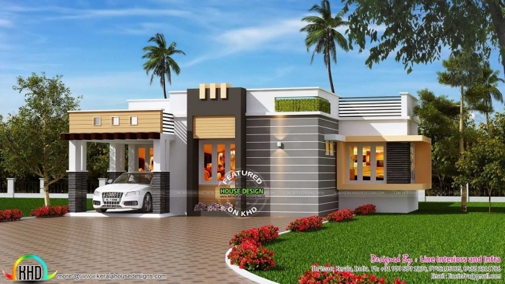 Remarkable Sq Ft Contemporary Style Ideas And Outstanding Front Elevation Of New Home Elevation Single Floor Image