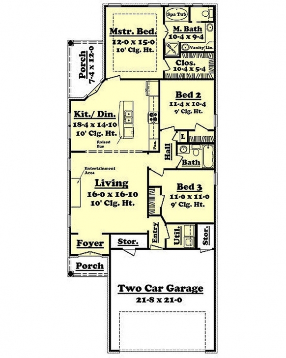 Splendid 1400 Square Foot European House Plans - Home Deco Plans 16*50 House Design Photo