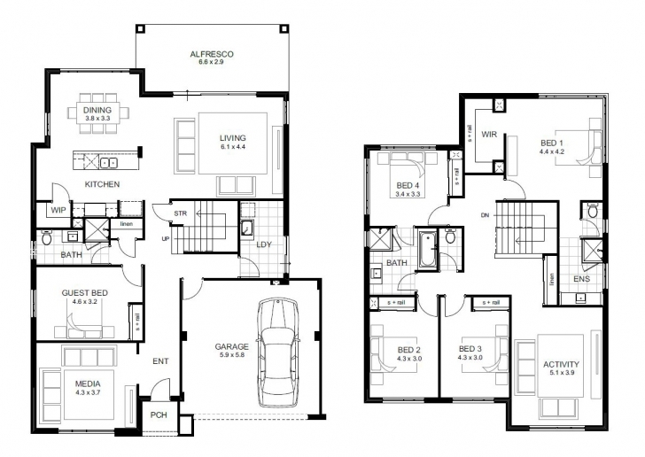 Splendid 5 Bedroom House Designs Perth | Double Storey | Apg Homes 5 Bedroom Buildings Photo