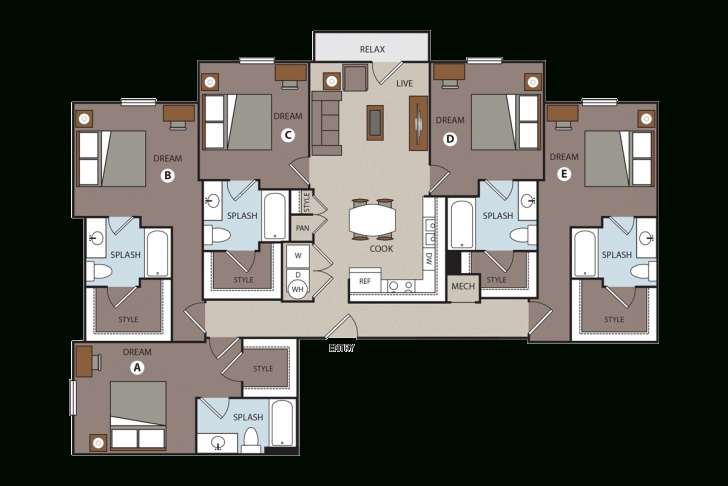 Splendid Apartments: Five Bedroom Flat Plan Five Bedroom Flat House Plan Five Plan Of Five Bedroom Flat Picture