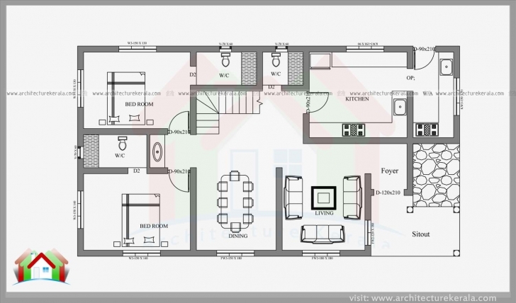 Splendid Bedroom: 4 Bedroom House Plans Kerala Style Simple 2 Floor 4Bed Room Full House Plan With Its Elevation Picture