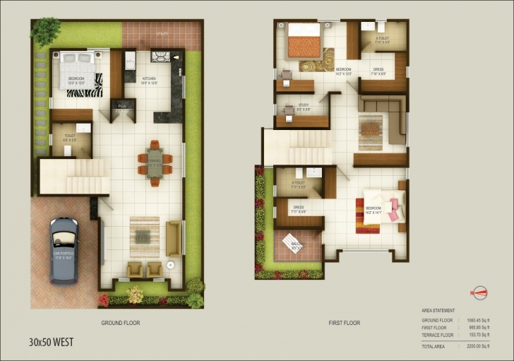 Splendid Bedroom : Inspirational Duplex House Plans N Style West Facing 30 40 House Plans East Facing With Car Parking Pic