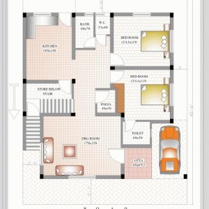 1000 Sq Ft Home Plan With Car Parking