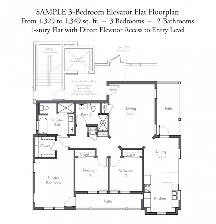 Splendid Evanston Court | Standard Property Tax Rate Standard 3 Bedroom Flat Plan Picture