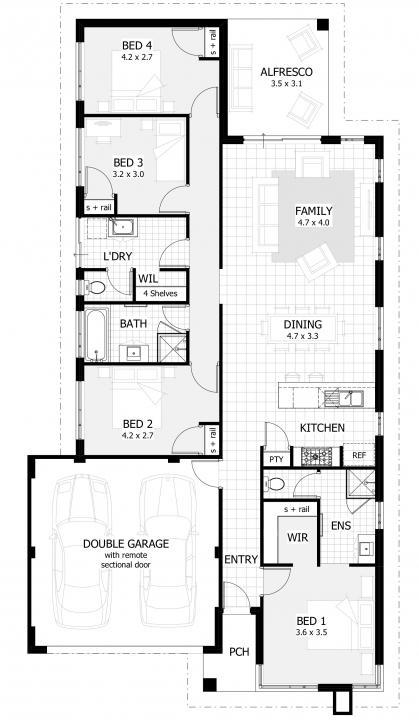 Splendid Floor Plans Narrow Lot Homes Single Story Coastal House Plans Home Single Story House Floor Plans Australia Image