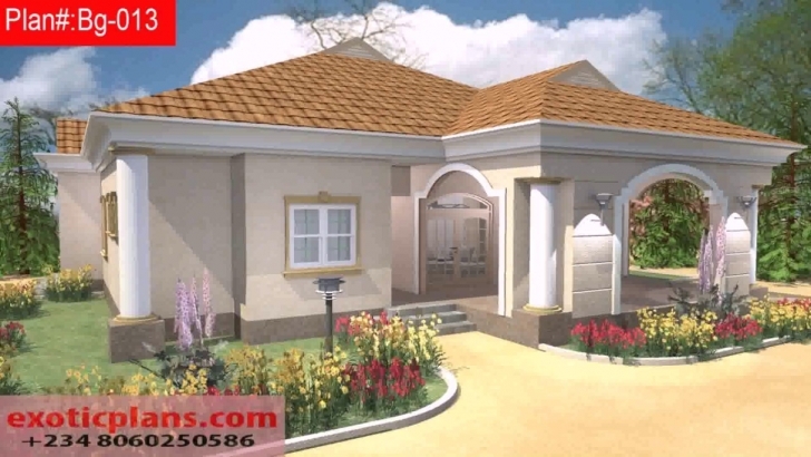 Splendid Free 4 Bedroom Bungalow House Plans In Nigeria - Youtube Four Bedroom Bungalow Design In Nigeria Picture
