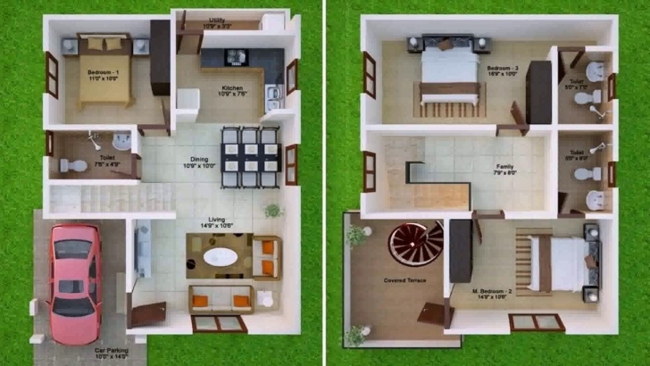 Splendid Home Design House Plan For Feet By Plot Size Square Yards Home Design 10×30 Image