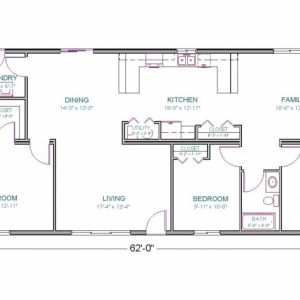 House Plan Drawing 1700 Sq Ft