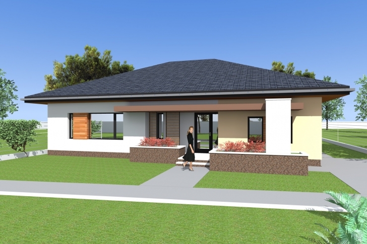 Splendid Three Bedroom Bungalow Design And 3D Elevations. Single Floor House Three Bedroom House Design Pic
