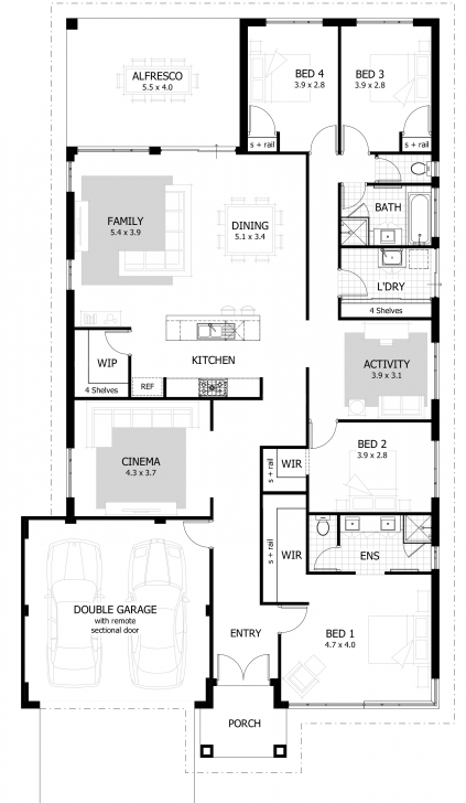 Stunning 15 Metre Wide Home Designs | Celebration Homes Building Plans On Half Plot Image