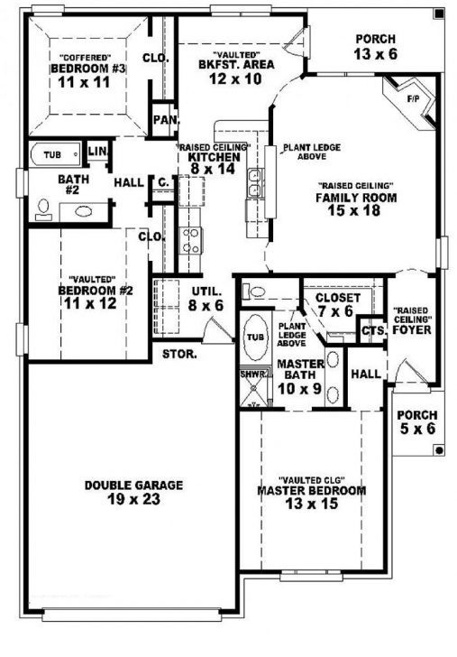 Stunning 3 Bedroom House Plans One Story Impressive With Image Of 3 Bedroom Standard 3 Bedroom Flat Plan Image