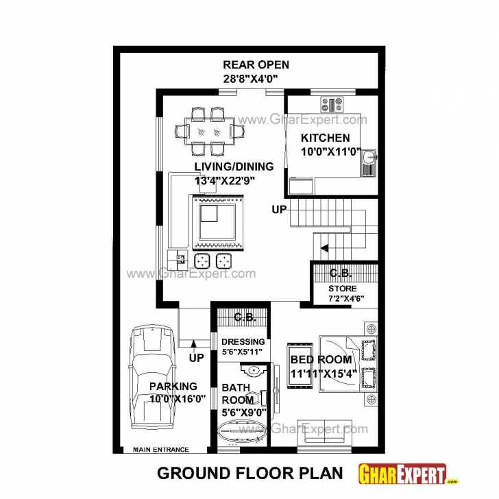 Stunning 45 Foot Wide House Plans | Musicdna House Plan For 15 Ft By 45 Ft Image