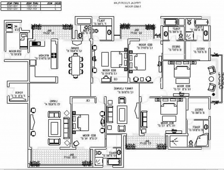 Stunning 5 Bedroom Modern House Plans | Home Decorating &amp; Interior Design Ideas Five Bedroom House Plans Pic