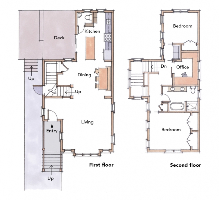 Stunning 5 Small Home Plans To Admire - Fine Homebuilding Simple House Plan With 2 Bedrooms In 800Sft Photo
