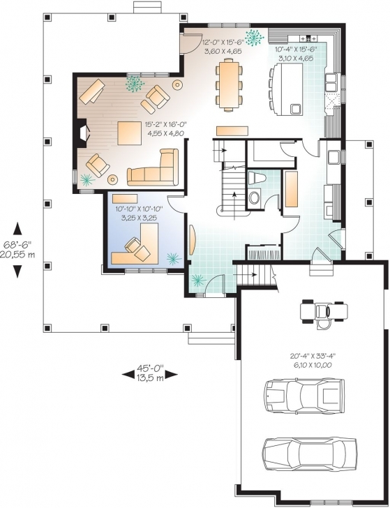 Stunning Farmhouse Style House Plan - 4 Beds 2.50 Baths 2376 Sq/ft Plan #23 House Plan For 15 Ft By 45 Ft Pic