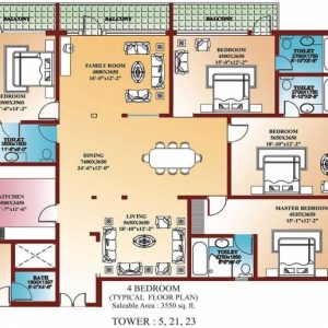 Building Plans Of Four Bedroom