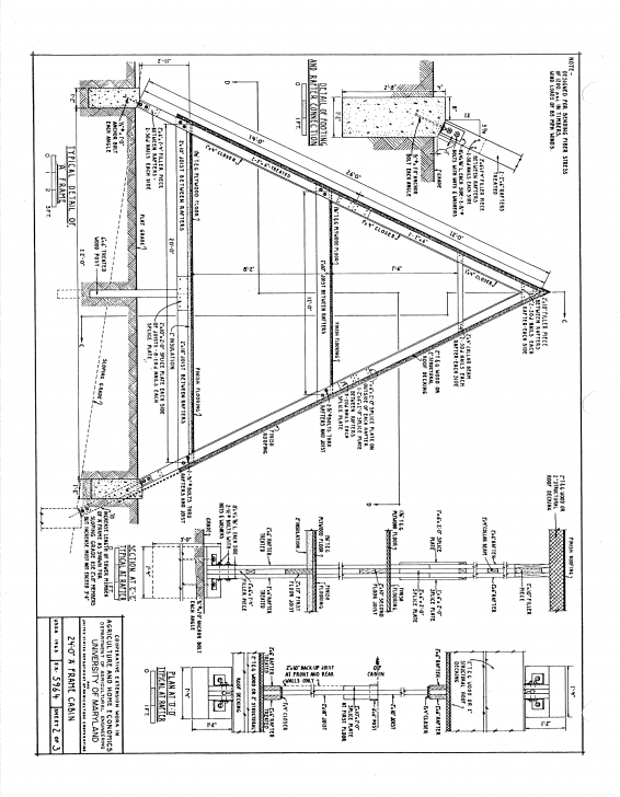 Stunning Free A-Frame Cabin Plans Blueprints Construction Documents | Sds Plans A Frame House Plans Free Pic