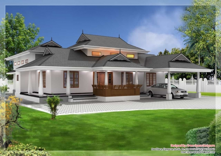 Stunning Traditional Style Kerala Home 'naalukettu' With Nadumuttom House Model Kerala Style Image