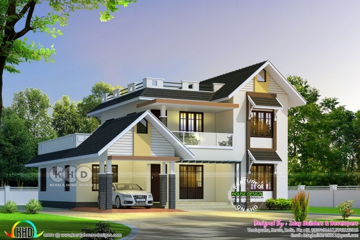 Top 2650 Square Feet, Nice Sloping Roof Mix Home | Kerala Home Design Kerala Home Design Images Image