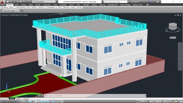 Top 3D House Model Part-9 Autocad Basic 2D & 3D Bangla Tutorials Plan Autocad 2D Plan To 3D Pic