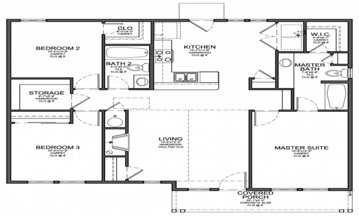 Top Bedroom: 3 Bedroom Tiny House Plans Tiny 3 Bedroom House Plans Photo