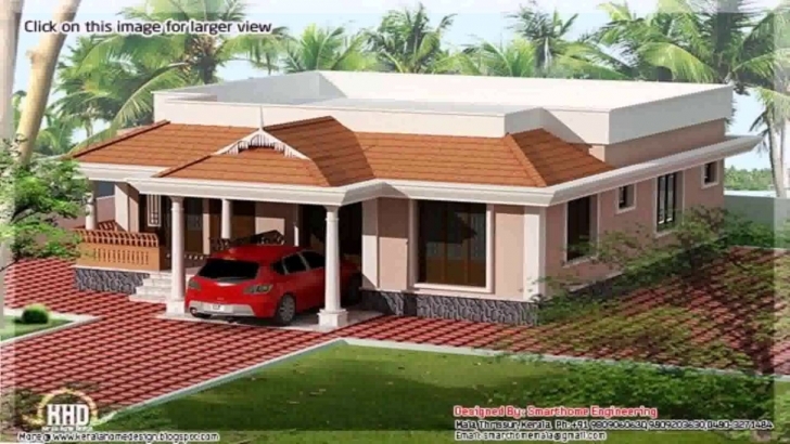 Top Kerala Style 3 Bedroom House Plans Single Floor - Youtube Kerala 3 Room House Pic