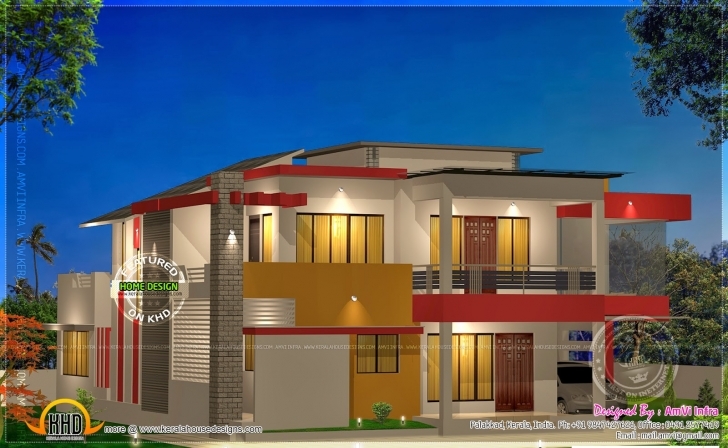 Top Modern 4 Bhk House Plan In 2800 Kerala Home Farmhouse Style Floor Lamps 4 Bedroom Modern House Plans In Kerala Photo